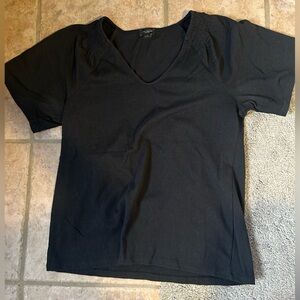 Ann Taylor Factory Black Short Sleeve Tee